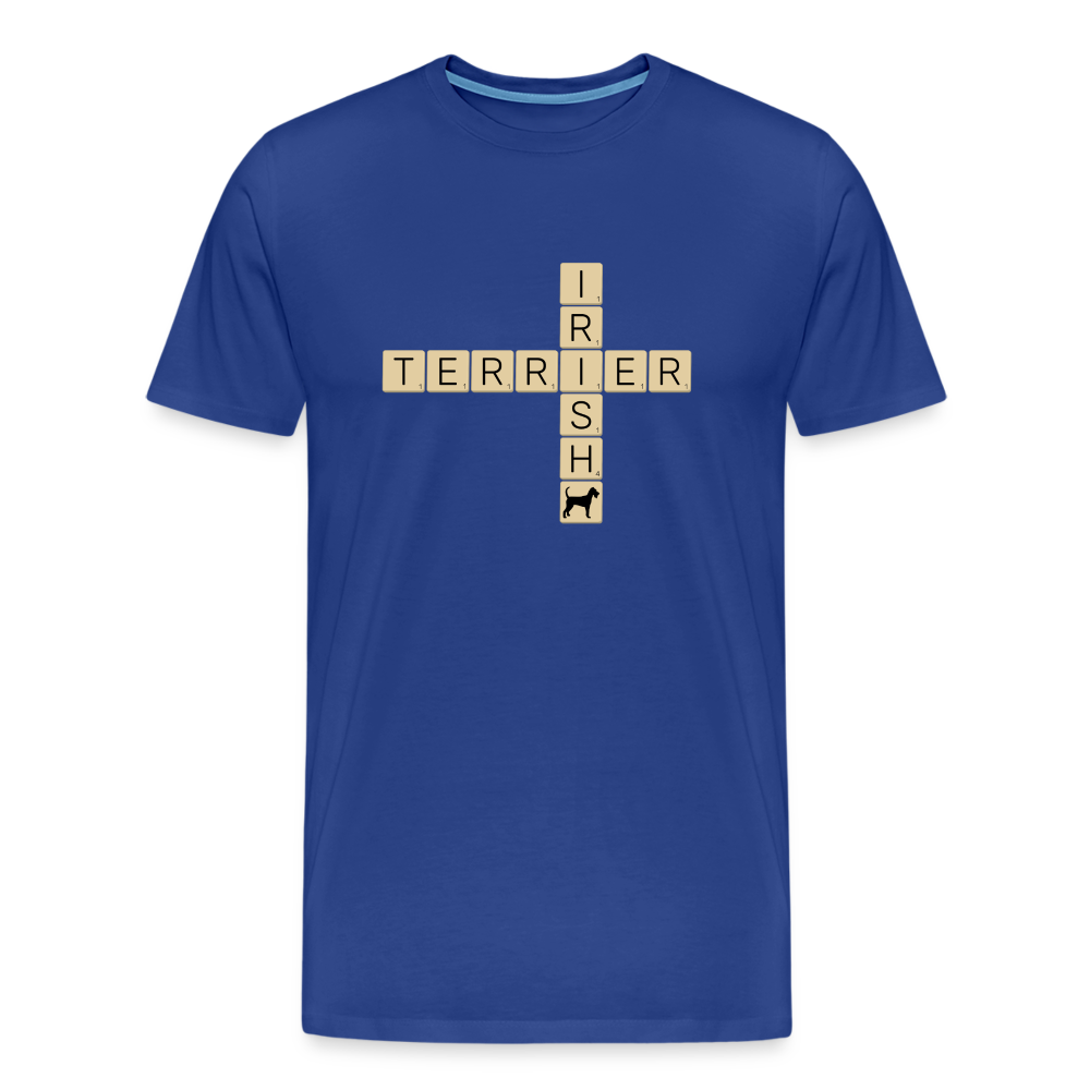 Irish Terrier - Scrabble | Männer Premium T-Shirt - Königsblau