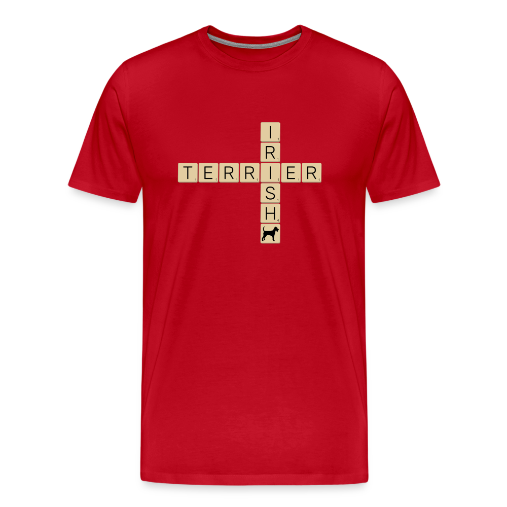 Irish Terrier - Scrabble | Männer Premium T-Shirt - Rot