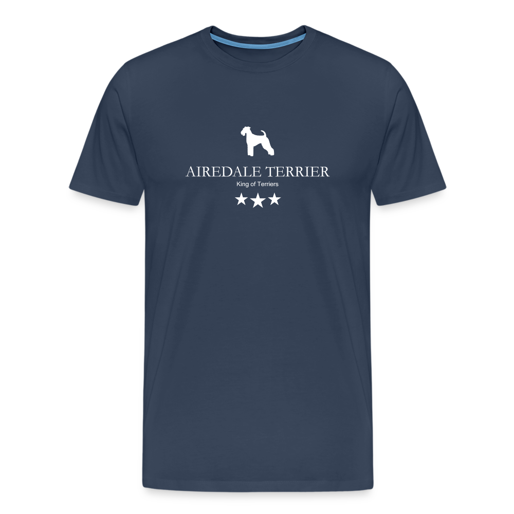 Männer Premium T-Shirt - Airedale Terrier - King of terriers... - Navy