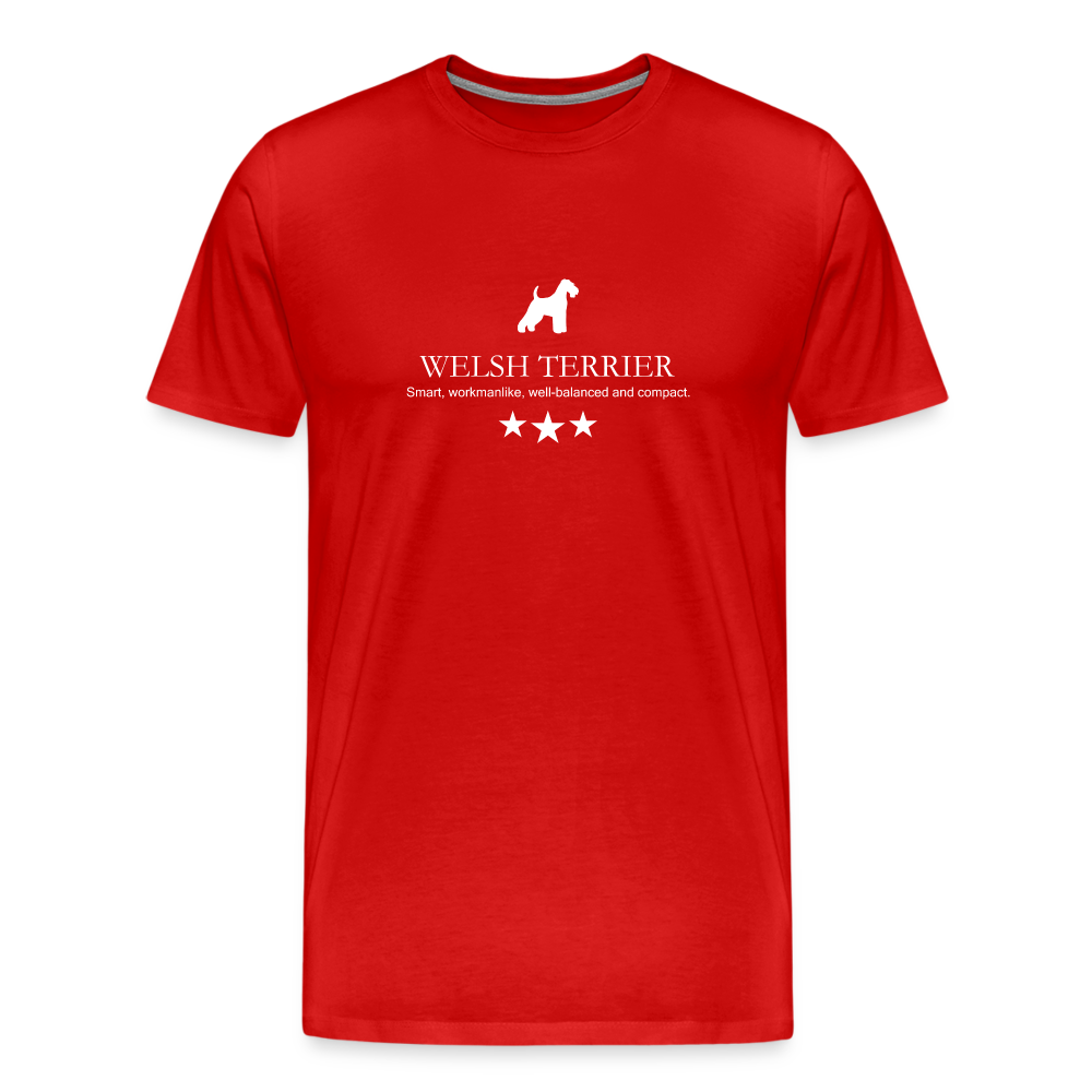 Männer Premium T-Shirt - Welsh Terrier - Smart, workmanlike, well-balanced and compact... - Rot
