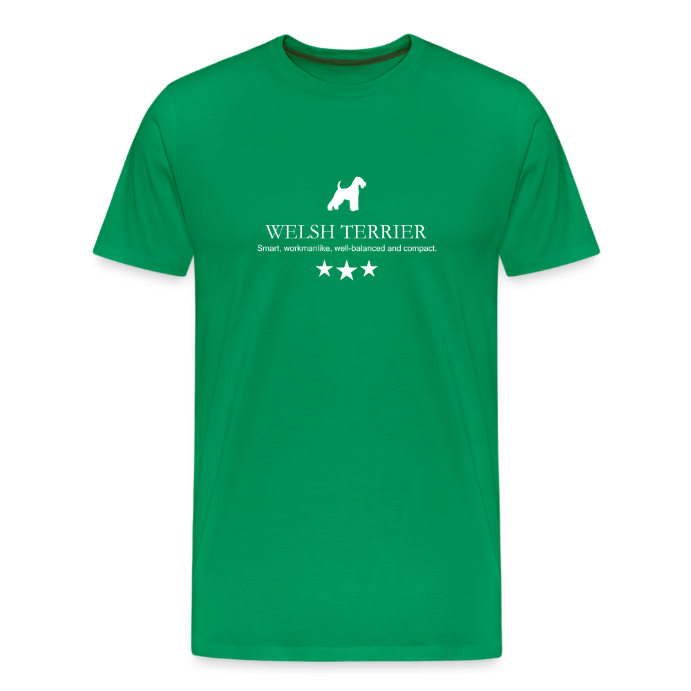Männer Premium T-Shirt - Welsh Terrier - Smart, workmanlike, well-balanced and compact... - Kelly Green