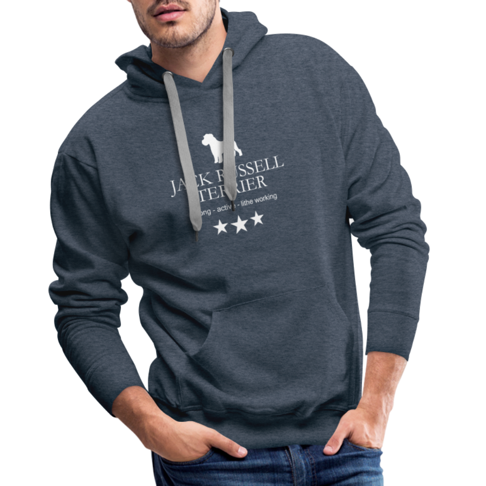 Men’s Premium Hoodie - Jack Russell Terrier - Strong, active, lithe working... - Jeansblau