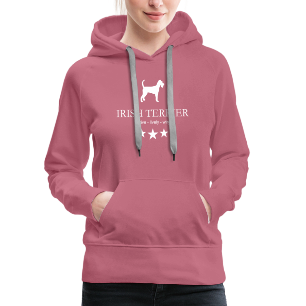 Frauen Premium Hoodie - Irish Terrier - Active, lively, wiry... - Malve
