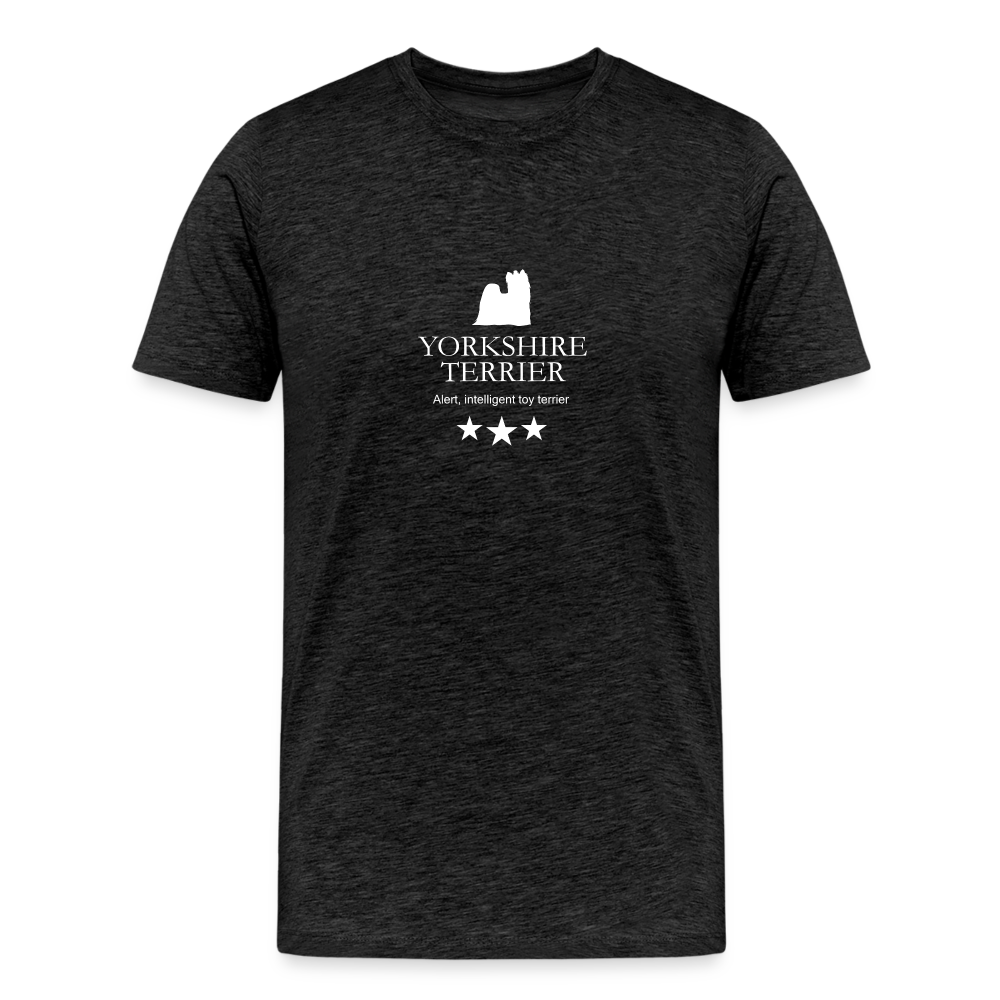 Männer Premium T-Shirt - Yorkshire Terrier - Alert, intelligent toy terrier... - Anthrazit