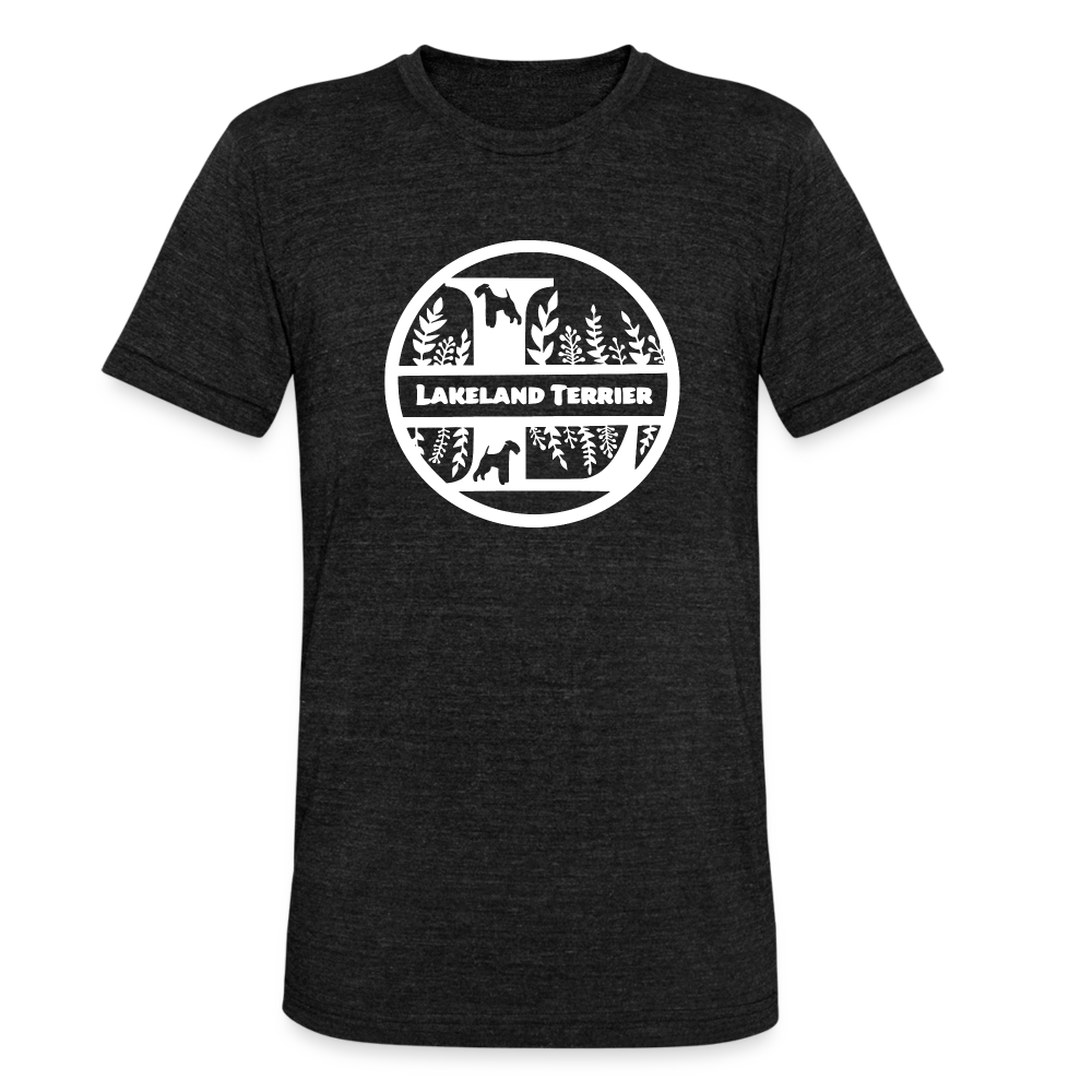 Lakeland Terrier - Monogramm - Unisex Tri-Blend T-Shirt von Bella + Canvas - Schwarz meliert