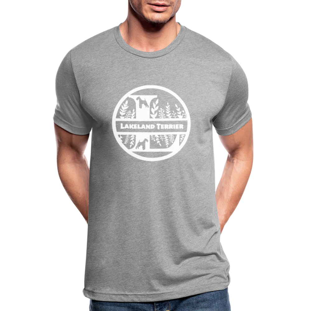 Lakeland Terrier - Monogramm - Unisex Tri-Blend T-Shirt von Bella + Canvas - Grau meliert