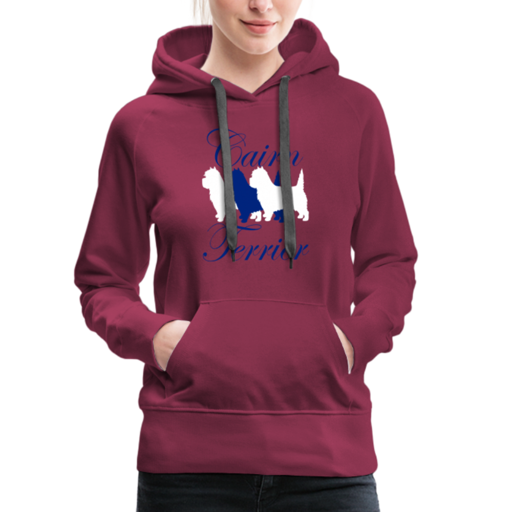 Frauen Premium Hoodie - Cairn Terrier - Bordeaux