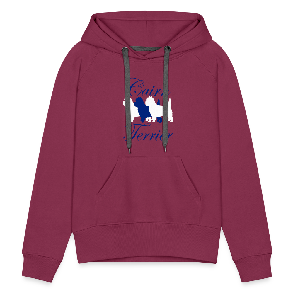 Frauen Premium Hoodie - Cairn Terrier - Bordeaux