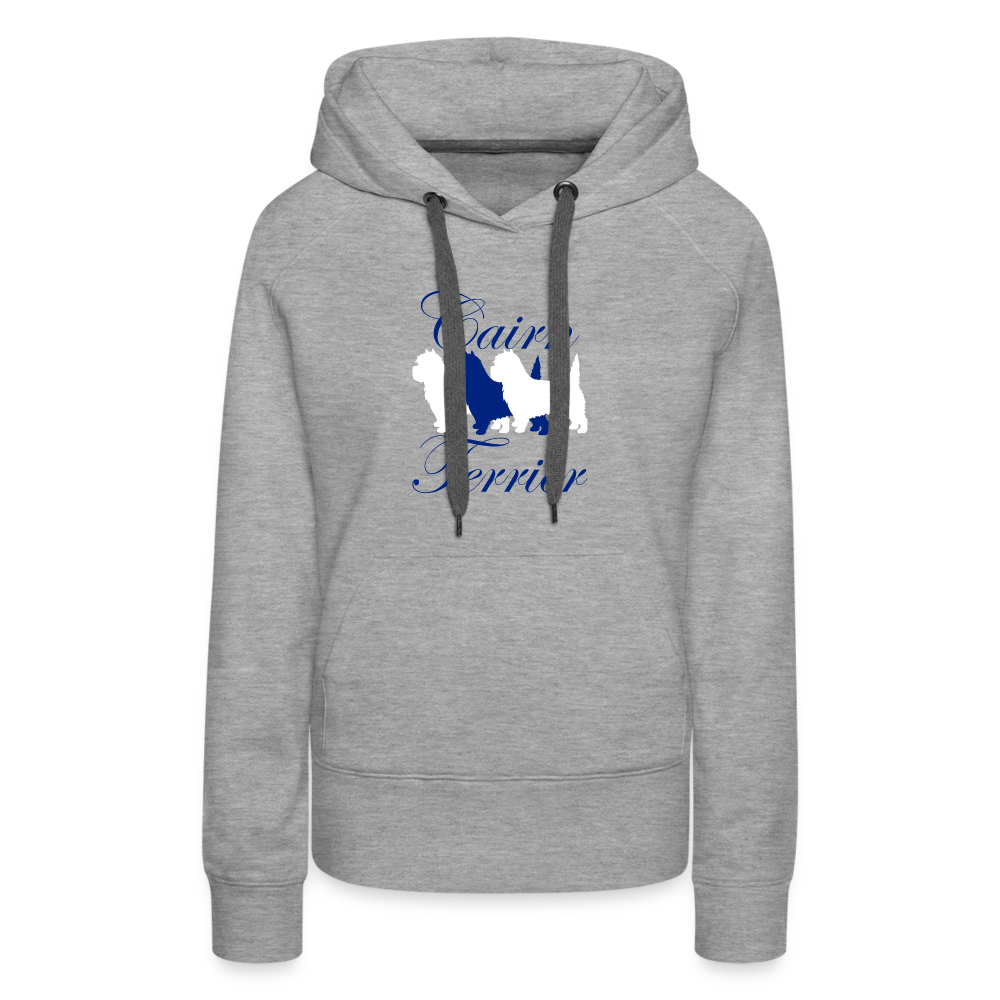 Frauen Premium Hoodie - Cairn Terrier - Grau meliert