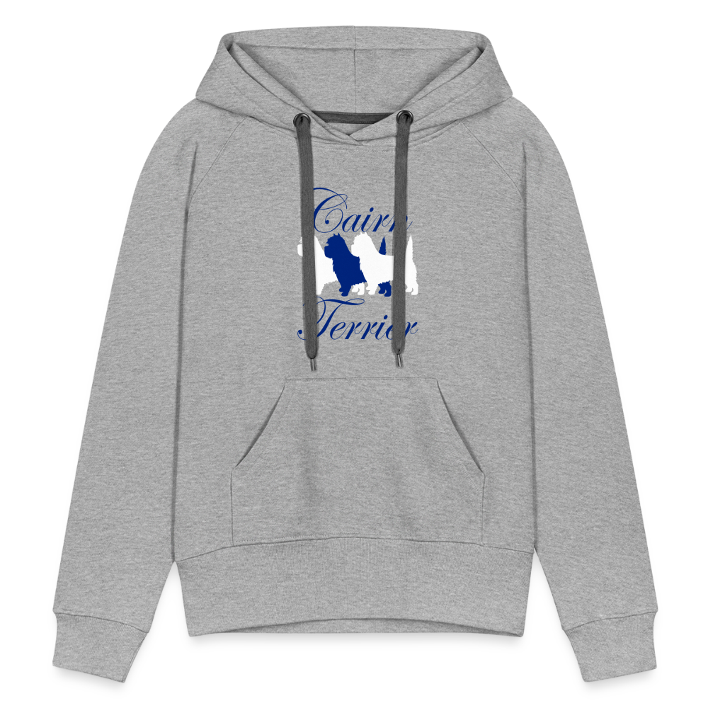 Frauen Premium Hoodie - Cairn Terrier - Grau meliert