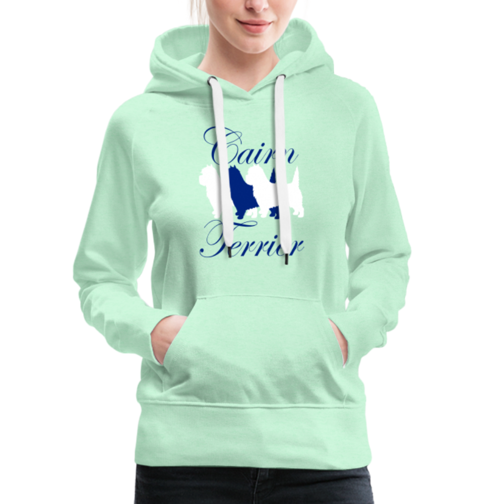 Frauen Premium Hoodie - Cairn Terrier - helles Mintgrün