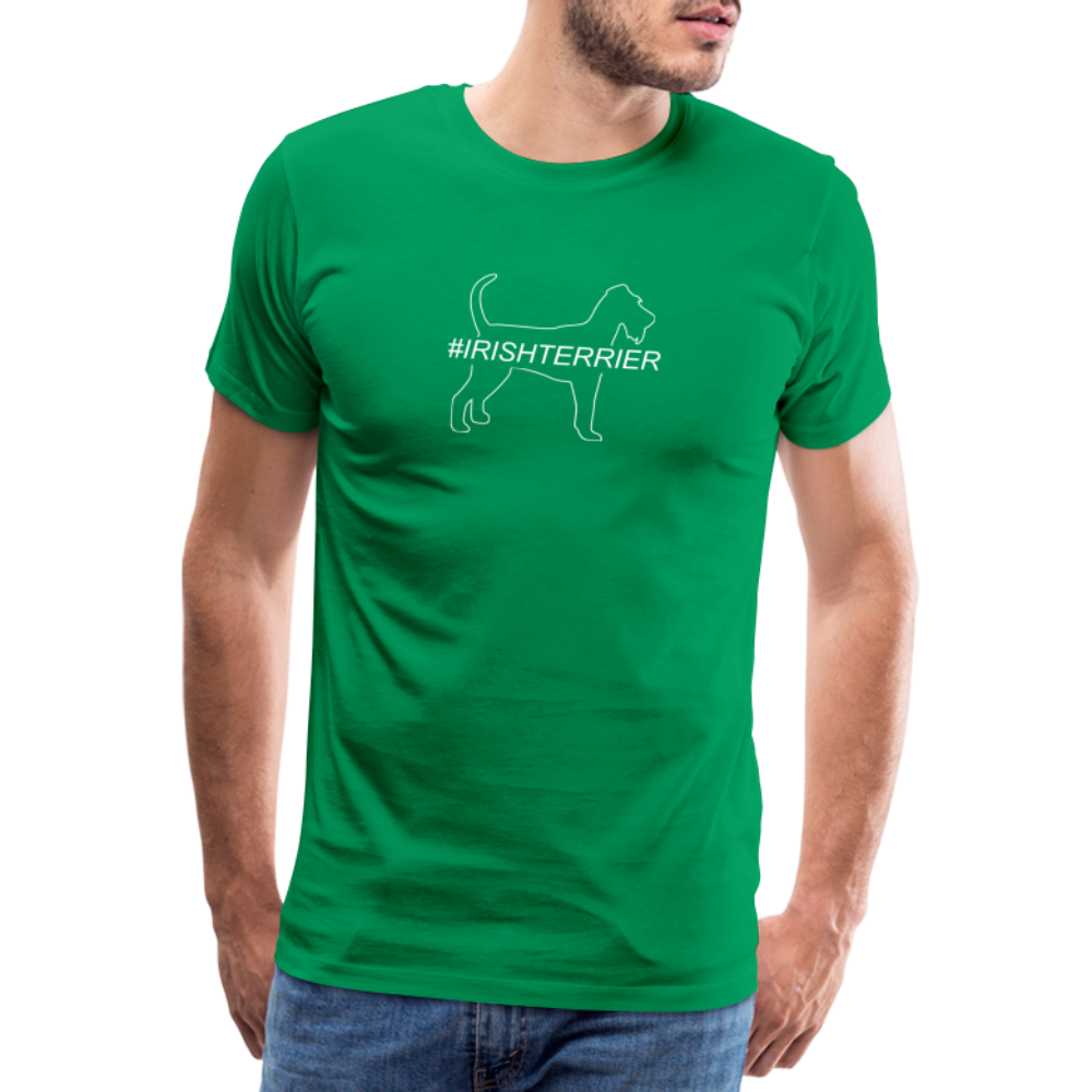 Männer Premium T-Shirt - Irish Terrier - Hashtag - Kelly Green