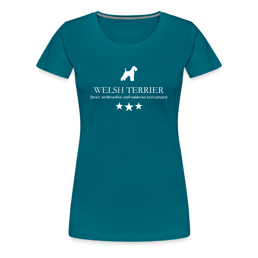 Women’s Premium T-Shirt - Welsh Terrier - Smart, workmanlike, well-balanced and compact... - Divablau