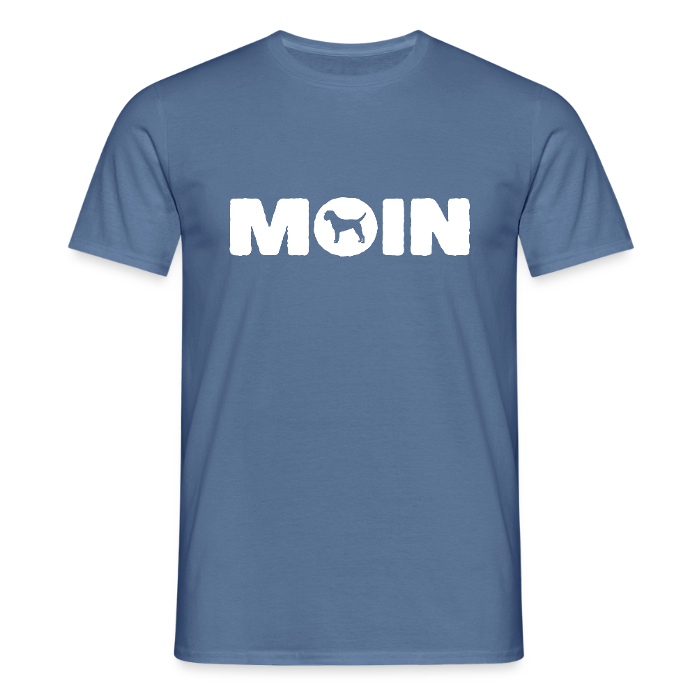 Border Terrier - Moin | Männer T-Shirt - Taubenblau 