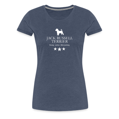 Women’s Premium T-Shirt - Jack Russell Terrier - Strong, active, lithe working... - Blau meliert