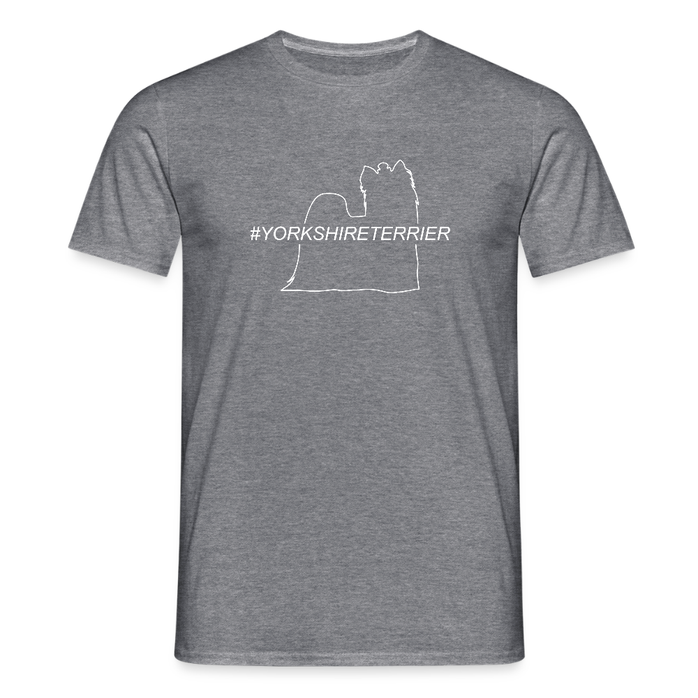 Yorkshire Terrier - Hashtag | Männer T-Shirt - Graphit meliert