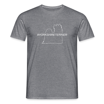 Yorkshire Terrier - Hashtag | Männer T-Shirt - Graphit meliert