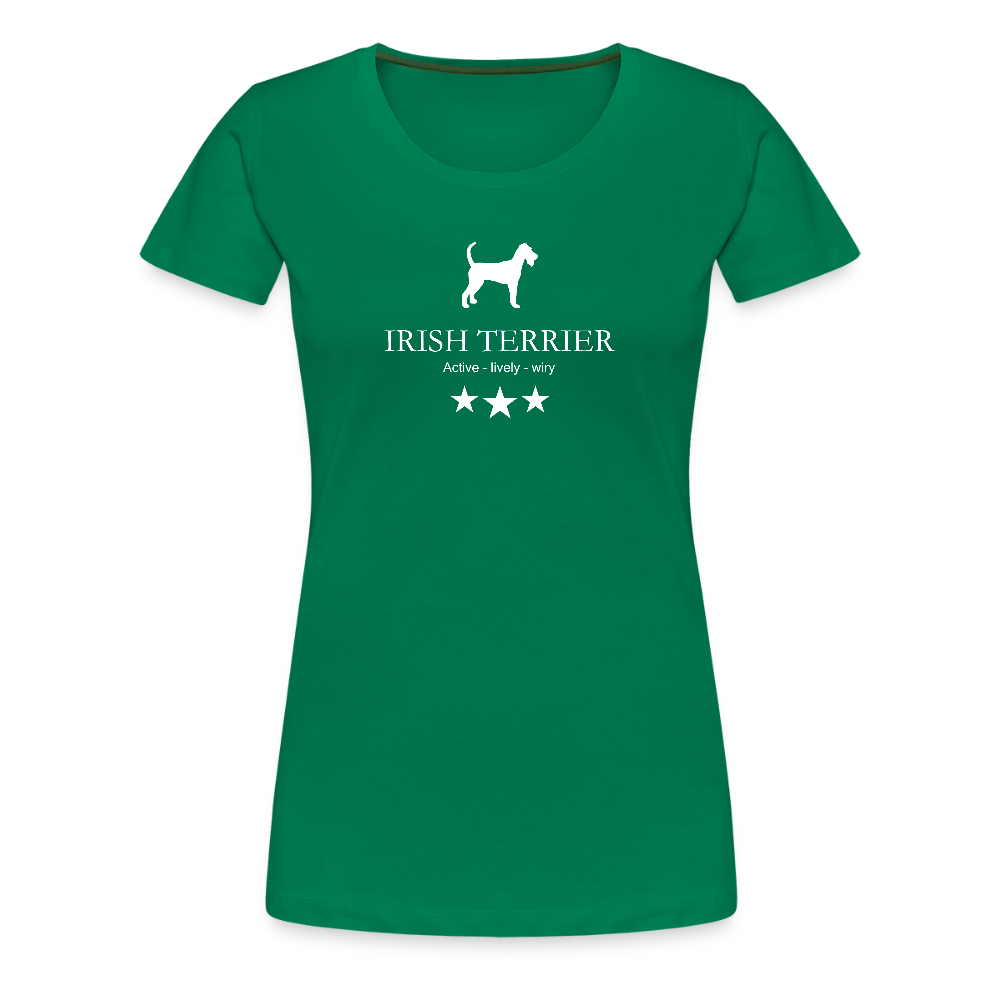 Women’s Premium T-Shirt - Irish Terrier - Active, lively, wiry... - Kelly Green