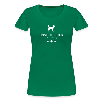 Women’s Premium T-Shirt - Irish Terrier - Active, lively, wiry... - Kelly Green
