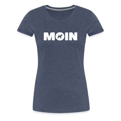 Women’s Premium T-Shirt - Drahthaar Foxterrier - Moin - Blau meliert