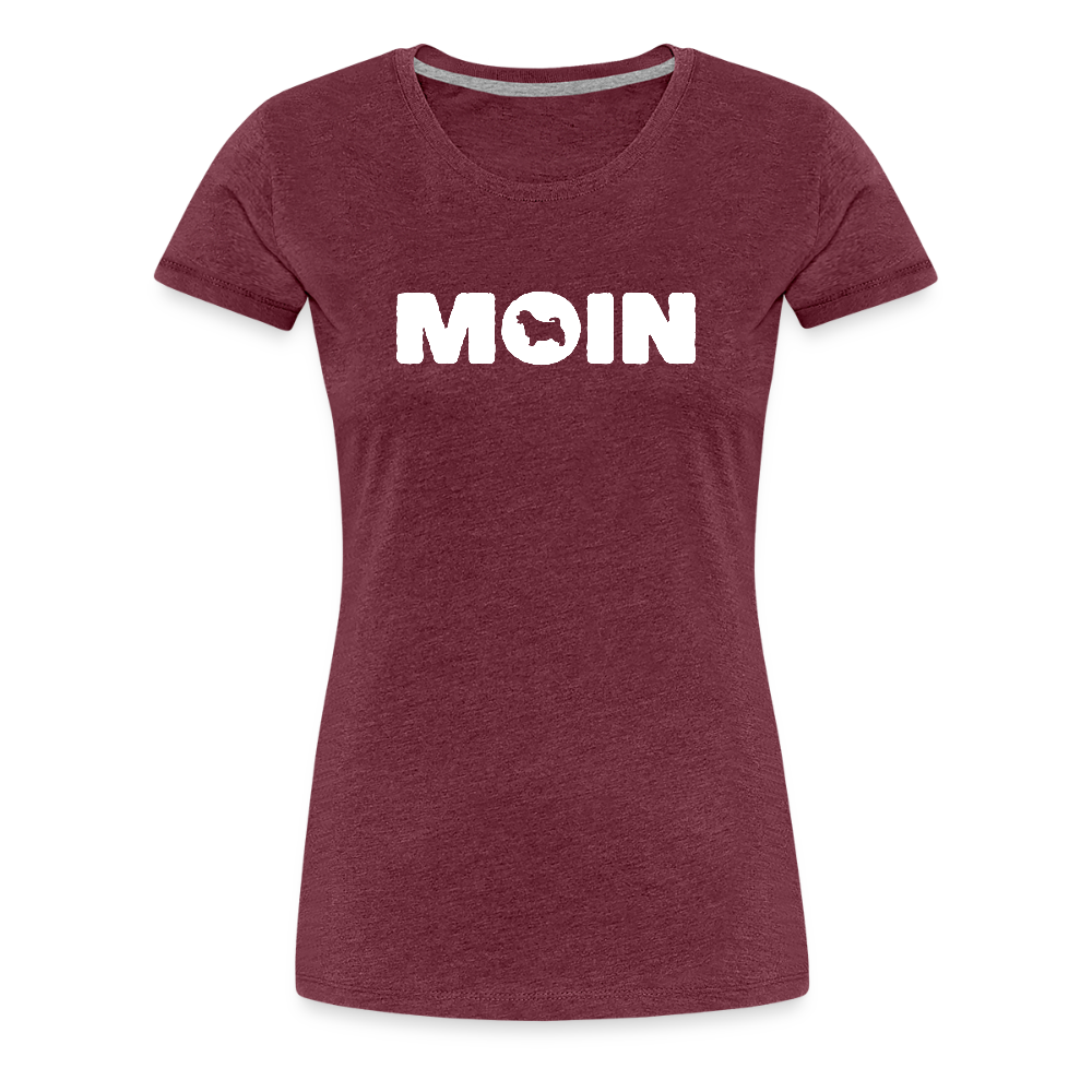 Women’s Premium T-Shirt - Norfolk Terrier - Moin - Bordeauxrot meliert