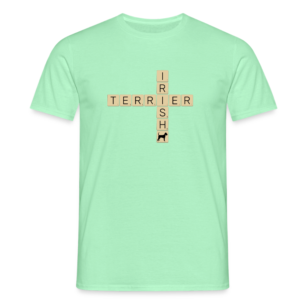 Irish Terrier - Scrabble | Männer T-Shirt - Mintgrün