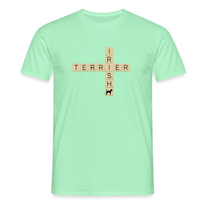 Irish Terrier - Scrabble | Männer T-Shirt - Mintgrün