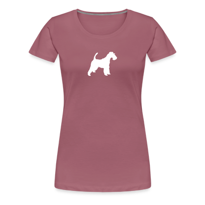 Foxterrier-Silhouette | Women’s Premium T-Shirt - Malve