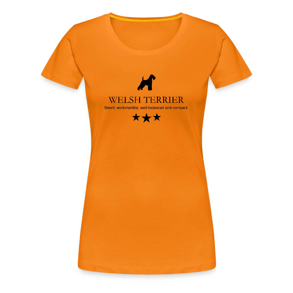 Women’s Premium T-Shirt - Welsh Terrier - Smart, workmanlike, well-balanced and compact... - Orange