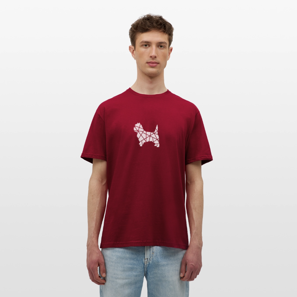 Cairn Terrier geometrisch | Männer T-Shirt - Ziegelrot