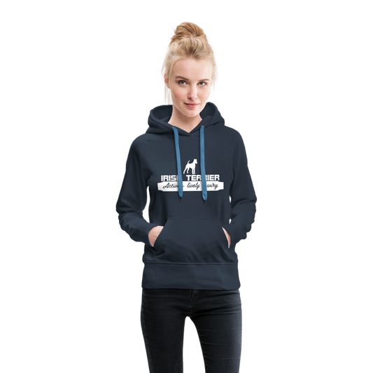 Irish Terrier - Active, lively, wiry... | Frauen Premium Hoodie - Navy