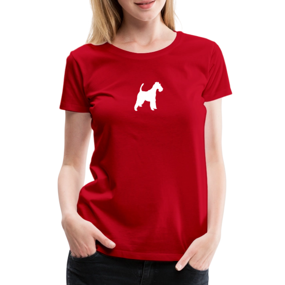 Foxterrier-Silhouette | Women’s Premium T-Shirt - Rot