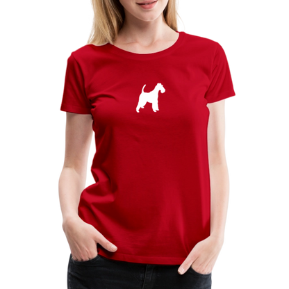 Foxterrier-Silhouette | Women’s Premium T-Shirt - Rot