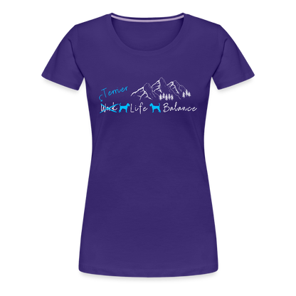 Women’s Premium T-Shirt - (Irish) Terrier Life Balance - Lila