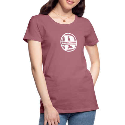 Women’s Premium T-Shirt - Border Terrier - Monogramm - Malve