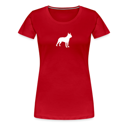 Boston Terrier-Silhouette | Women’s Premium T-Shirt - Rot