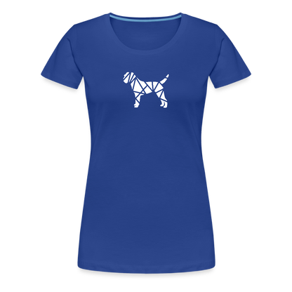 Women’s Premium T-Shirt - Border Terrier geometrisch - Königsblau