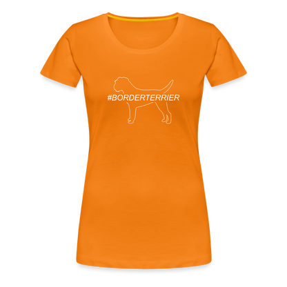 Women’s Premium T-Shirt - Border Terrier - Hashtag - Orange