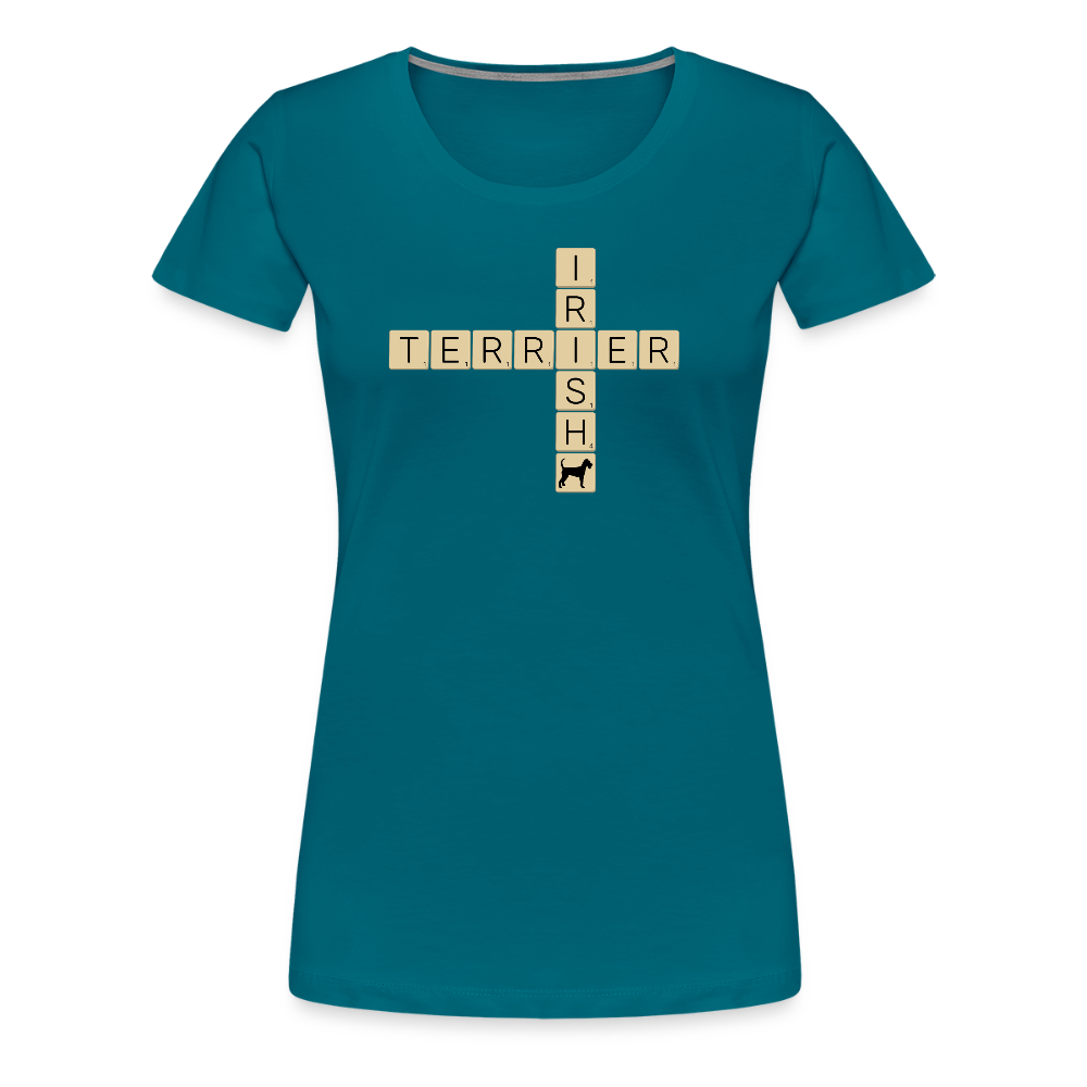 Irish Terrier - Scrabble | Women’s Premium T-Shirt - Divablau