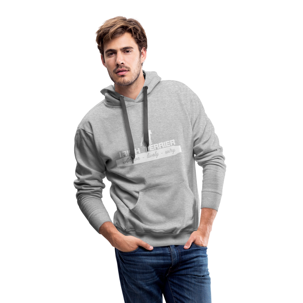 Irish Terrier - Active, lively, wiry... | Men’s Premium Hoodie - Grau meliert