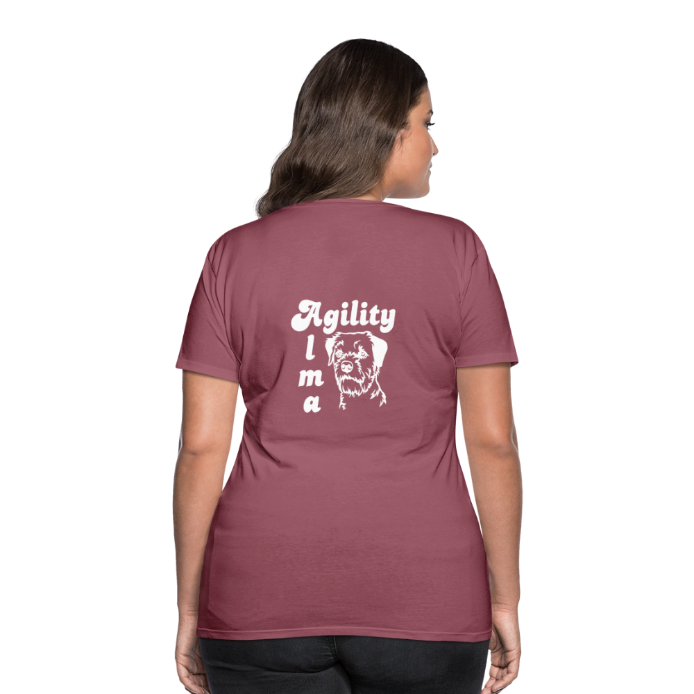 Border Terrier Agility Alma | Women’s Premium T-Shirt - Malve