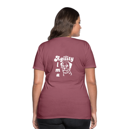 Border Terrier Agility Alma | Women’s Premium T-Shirt - Malve