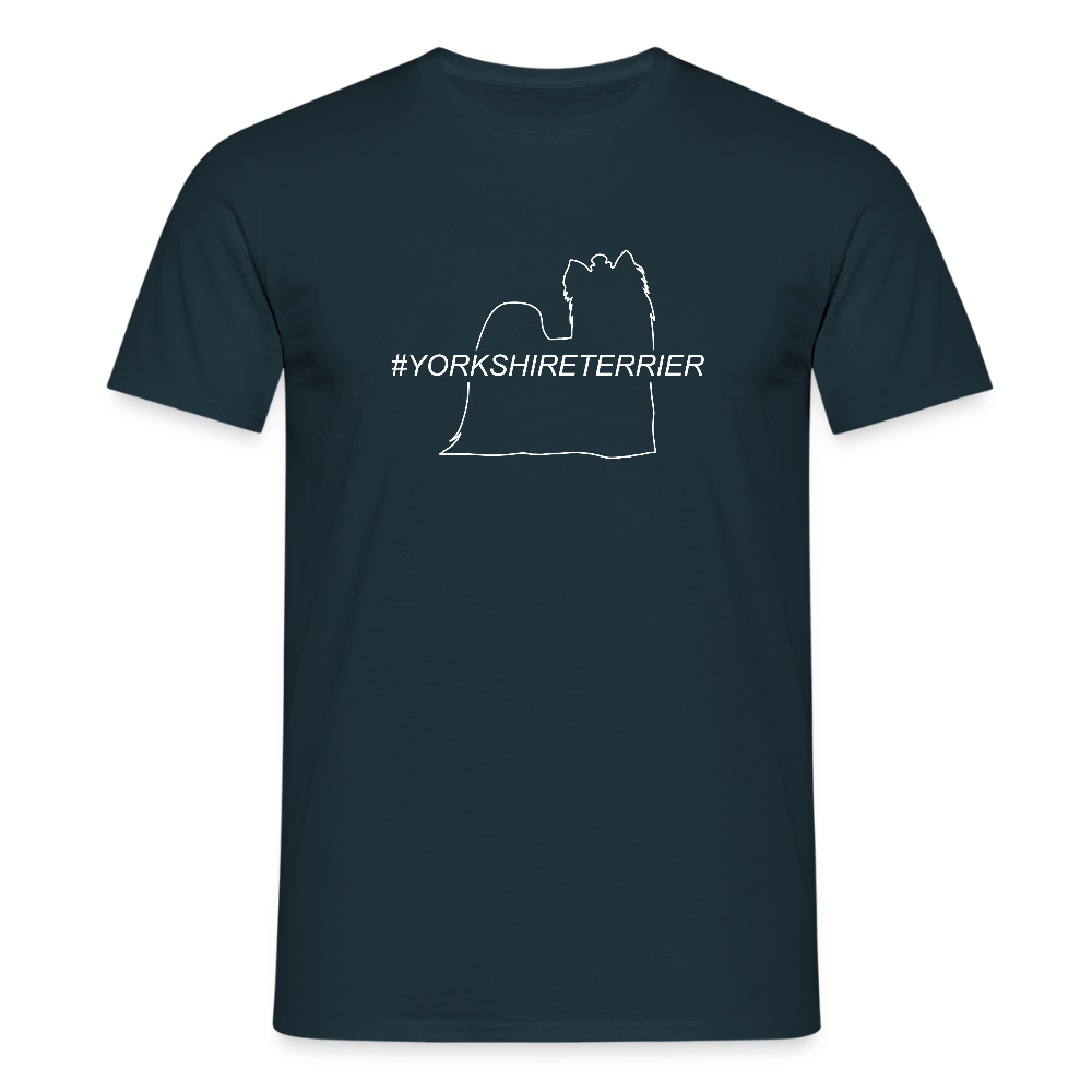 Yorkshire Terrier - Hashtag | Männer T-Shirt - Navy
