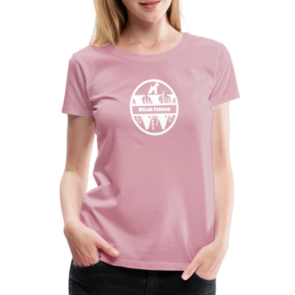 Women’s Premium T-Shirt - Welsh Terrier - Monogramm - Hellrosa