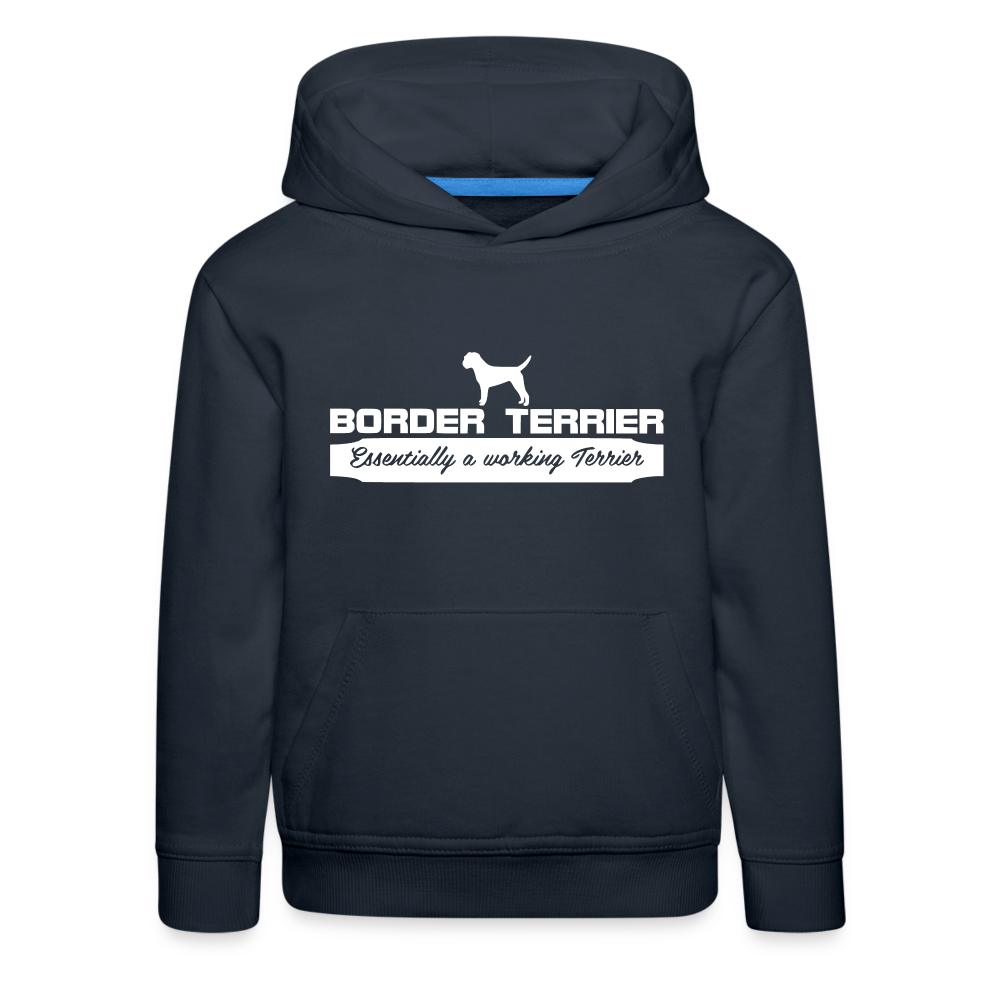 Kinder Premium Hoodie - Border Terrier - Essentially a working Terrier... - Navy