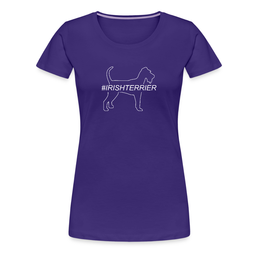 Women’s Premium T-Shirt - Irish Terrier - Hashtag - Lila