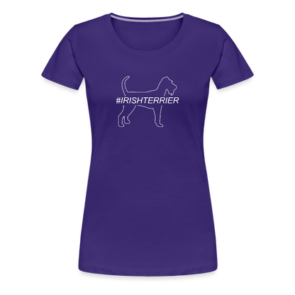 Women’s Premium T-Shirt - Irish Terrier - Hashtag - Lila