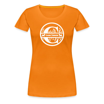 Women’s Premium T-Shirt - Cairn Terrier - Monogramm - Orange