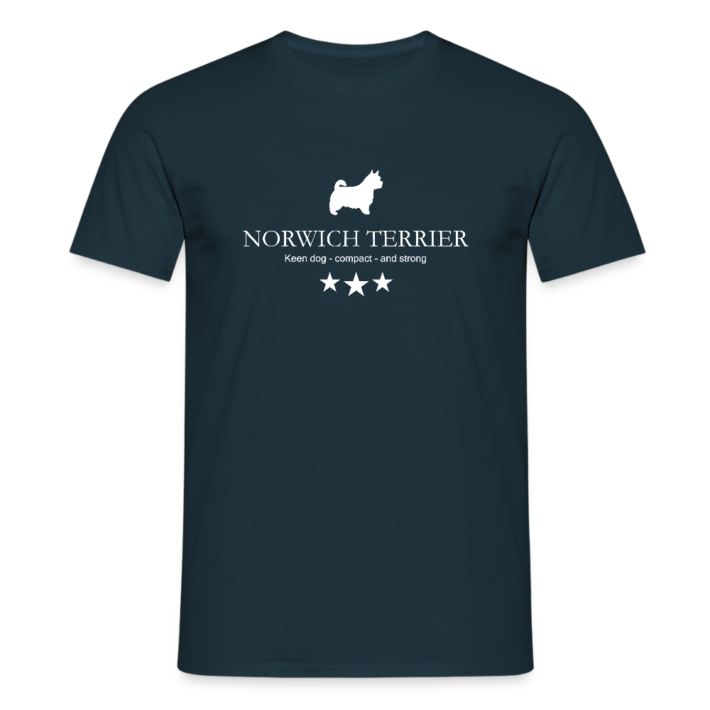 Norwich Terrier - Keen dog, compact and strong... | Männer T-Shirt - Navy