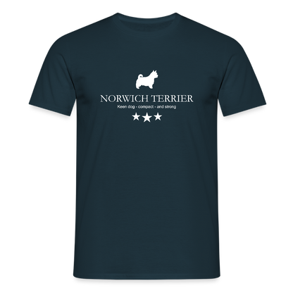 Norwich Terrier - Keen dog, compact and strong... | Männer T-Shirt - Navy